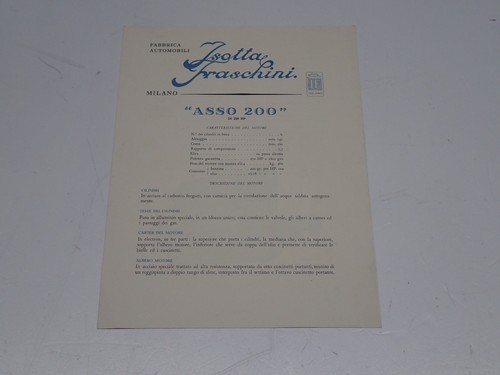 Isotta fraschini motore asso - isotta,