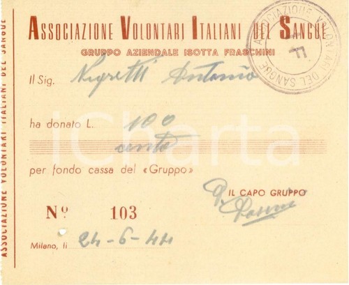 1944 milano rsi avis - milano,