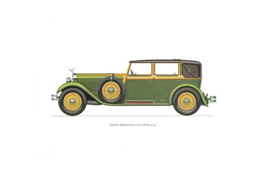 Stampa grande auto epoca - grande, d'epoca