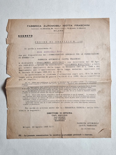 Fascismo isotta fraschini - fascismo,