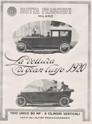 Pubblicita 1920 isotta - 1920,